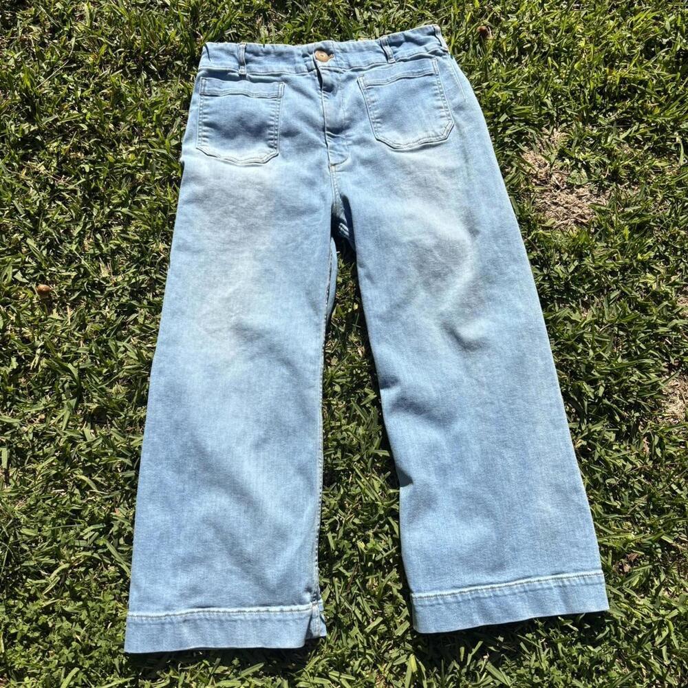 Maeve Anthropologie The Colette Light Wash Wide-Leg Jeans – Size 33